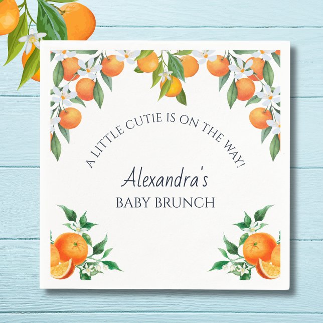 Orangen Citrus Baby Brunch i Little Cutie Pappersservett (Skapare uppladdad)