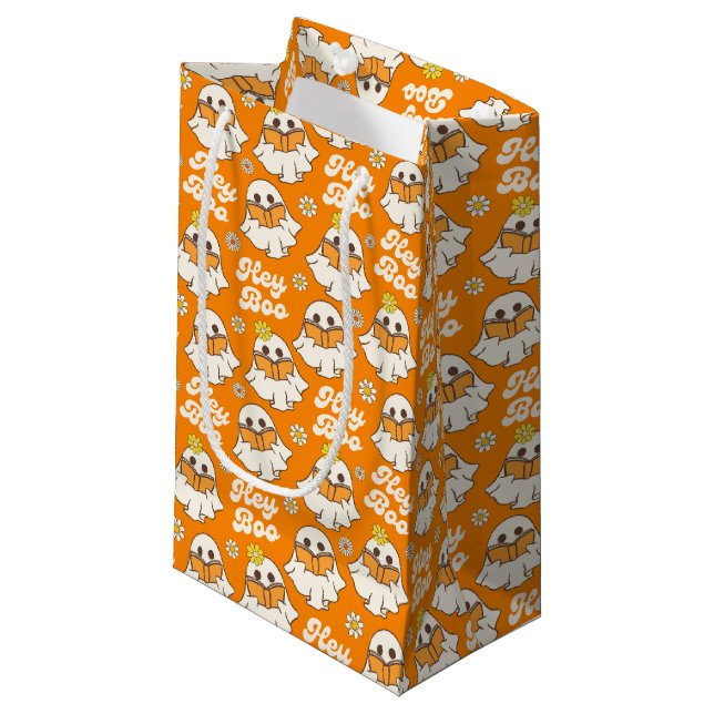 Orangen Cute Halloween Ghost Retro Spooky Boo (Framsidan Vinklad)