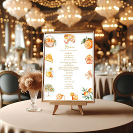 Orangen Cutie Summer Baby Shower Menu