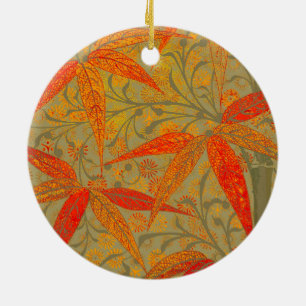Orangen Earthy Bamboo Art Print Julgransprydnad Keramik