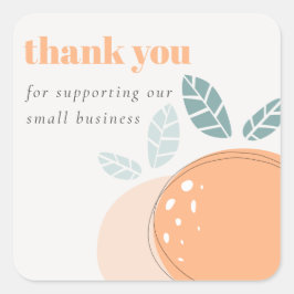 Orangen elegant för tyst Fruktig Tack Fyrkantigt Klistermärke