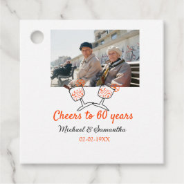 Orangen firar 60-årsdagen av bröllop gåvor etiketter