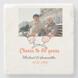 Orangen firar 60-årsdagen av bröllop stenunderlägg