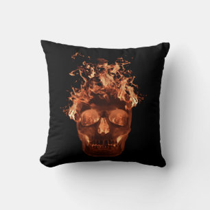 Orangen Flamar Skulls Reversible Pillow Kudde