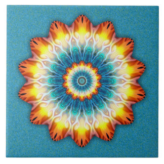 Orangen flammar kakelplatta