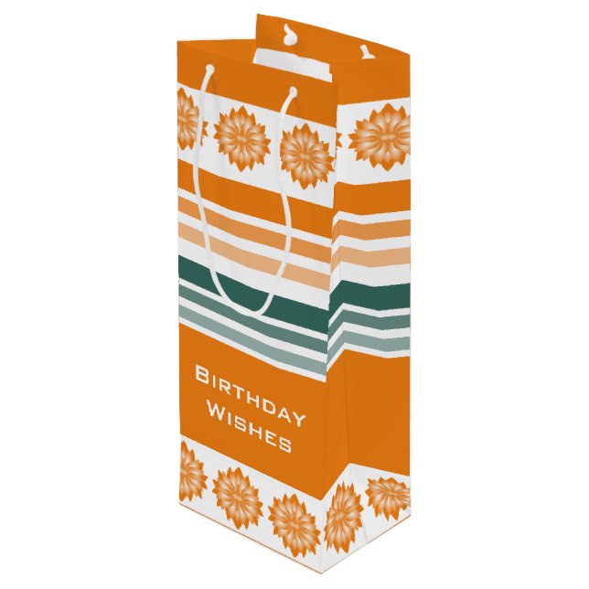 Orangen flaska Stil och turkos (Baksidan Vinklad)