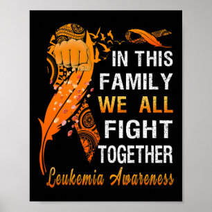 Orangen för att öka medvetenheten om leukemi poster