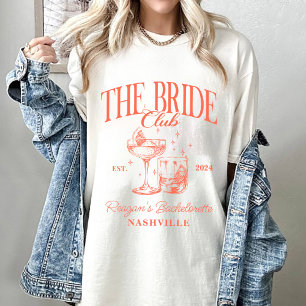 Orangen för Bachelorette Party Retro Cocktail Brid T Shirt