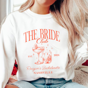 Orangen för Bachelorette Party Retro Cocktail Brid T Shirt