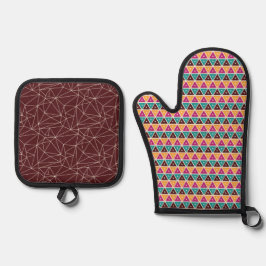 Orangen FÖR BRÖSTROSA TURQUOISE GEOMETRIC MÖNSTER