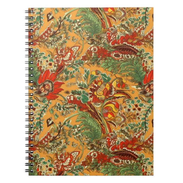 Orangen för den indonesiska Gulten Batik Balinese  Anteckningsbok (Framsidan)