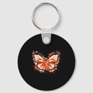 Orangen för informationsgåvor Ribbon Butterfly Nyckelring
