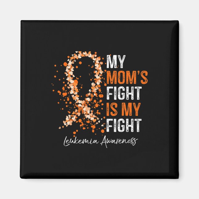 Orangen för medvetenhet om Leukemi Ribbon Mitt Mam Magnet (Framsidan)