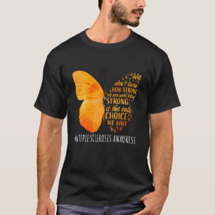 Orangen för medvetenhet om Warrior Många Sclerosis T Shirt