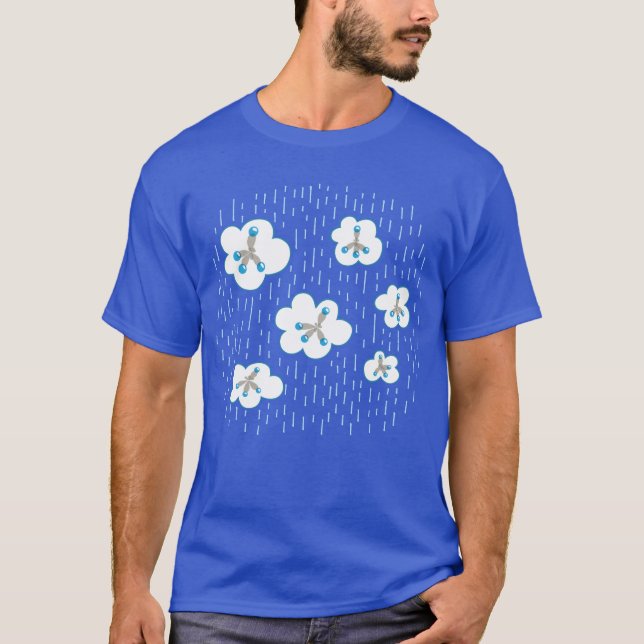 Orangen för molekylens Mönster-organiska kemi Tee Shirt (Framsida)