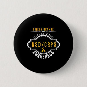 Orangen för ökad medvetenhet hos Crpssd Ribbon Tee Knapp