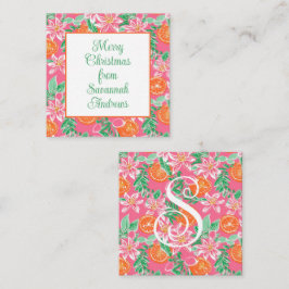 Orangen för prydnadsföremål i handflatan Beach- Anteckningskort