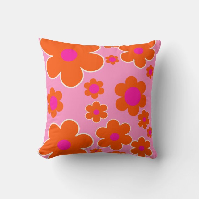 Orangen för Rosa av slutmarknaden Amsterdam Retro  Kudde (Framsida)