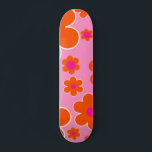 Orangen för Rosa av slutmarknaden Amsterdam Retro  Mini Skateboard Bräda 18,5 Cm<br><div class="desc">Flower Market Amsterdam: Blommigt Art - Retro Flowers Print - Rosa and Orange.</div>