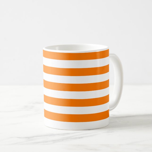 Orangen för säkerhet och vita Rand Kaffemugg (Framsida höger)