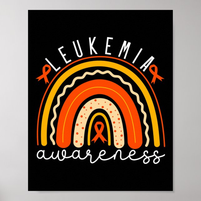 Orangen för stöd för medvetandehöjande regnbåge Le Poster (Framsidan)