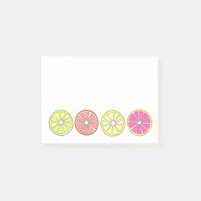 Orangen Grapefruit Citrus Fruit Post-it Block (Framsida)