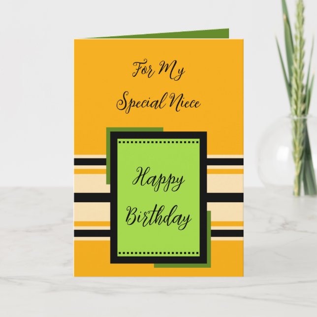 orangen Grattis på födelsedagen speciell systerdot Kort (Framsida)