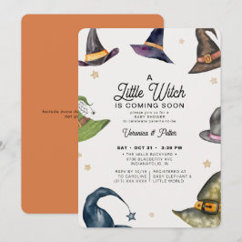Orangen Halloween Baby Shower Inbjudningar