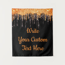 Orangen Halloween fest Photo Booth BackDrop Black