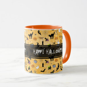 orangen "Happy halloween" Random Iconic Mönster Mugg