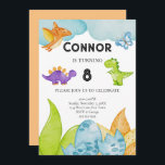 Orangen Kids Dinosaur Theme Birthday Jurassic Inbjudningar<br><div class="desc">Den inbjudan som Dinosaur Theme Birthday Jurassic-Orangen bjuder in unga dinosaurieentusiaster till en förhistorisk och skapar det som det idealiska valet för en födelsedagsfest för barn i gender neutralt. Designat med ett sjudande och lekfullt inslag integreras denna inbjudan sömlöst i livsstilen hos ett dinosaurieälskande barn, och skapar en synligt fängslande...</div>