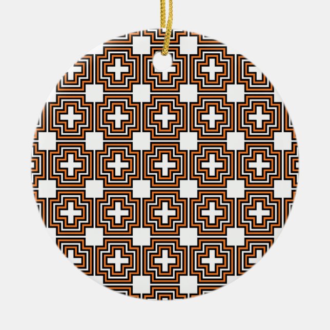 Orangen kor & fyrkanter - Ornament (Framsidan)