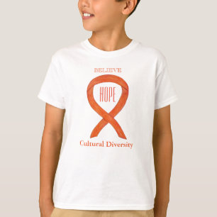 Orangen Kulturell mångfald - medvetandegörande Rib T Shirt