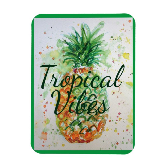 Orangen Lime (Pineapple Fruit Food Tropical Vibes) Magnet (Vertikal)