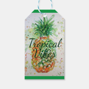 Orangen Lime (Pineapple Fruit Food Tropical Vibes) Presentetikett
