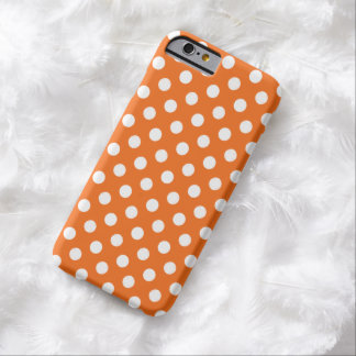 Orangen med vitPolka pricker fodral Barely There iPhone 6 Skal