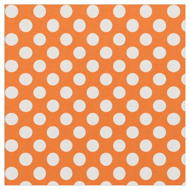Orangen med vitPolka pricker tyg (Närbild)