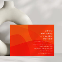 Orangen Modern Abstrakt former  Bold Unik Bröllop