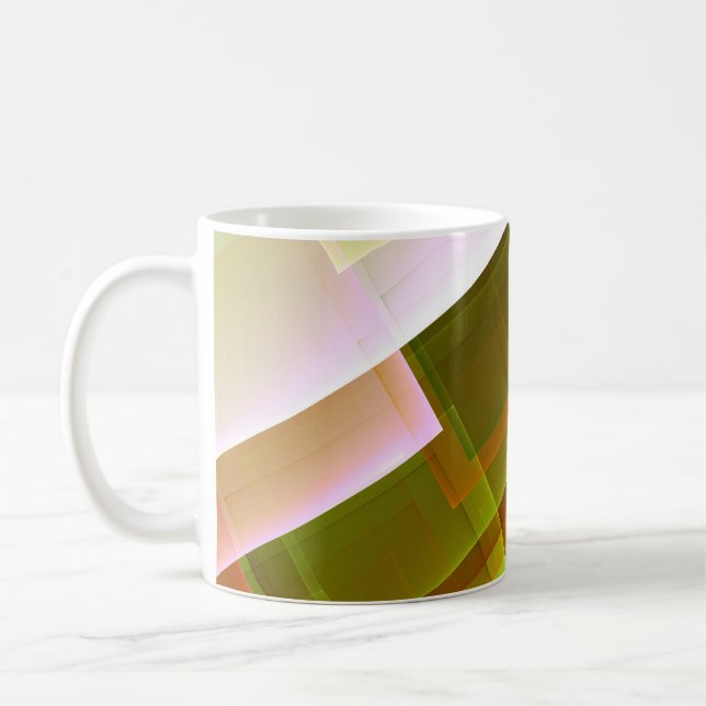 Orangen mönster i Geometric abstrakt Kaffemugg (Vänster)