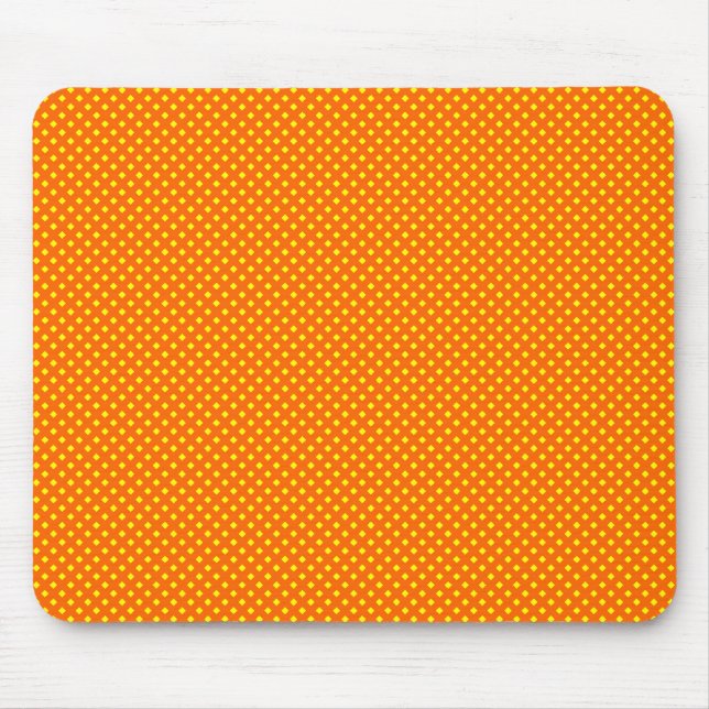 Orangen Mönster med Gult Musmatta (Framsidan)