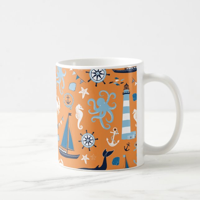 Orangen Nautical Ocean Kaffemugg (Höger)
