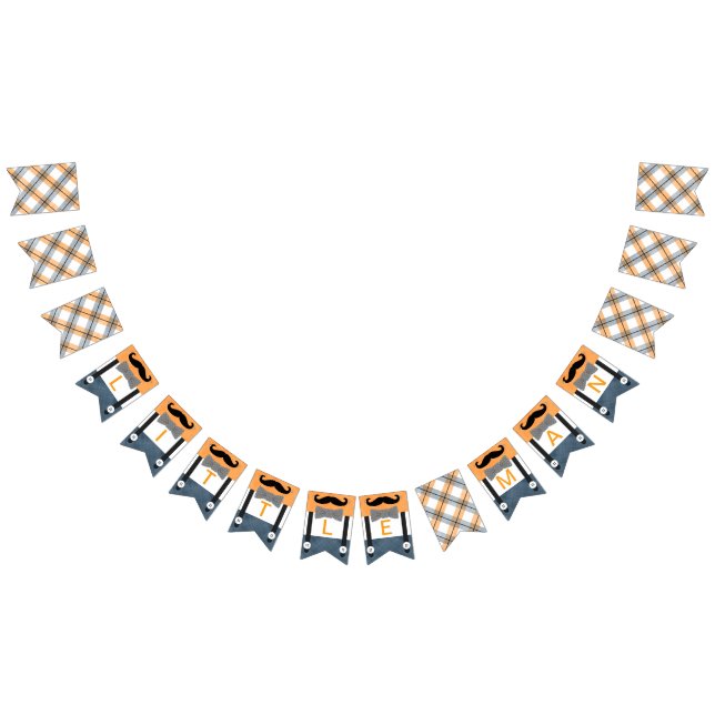 Orangen Navy, lilla man, babydusch. Vimplar (Alla)