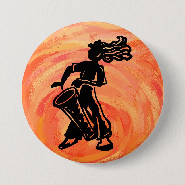 Orangen New York Boogie Nights Drum Knapp (Framsida)