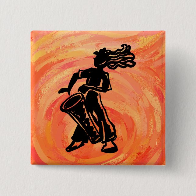 Orangen New York Boogie Nights Drum Knapp (Framsida)