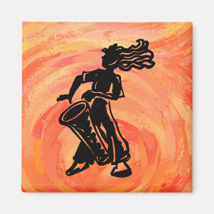 Orangen New York Boogie Nights Drum Magnet