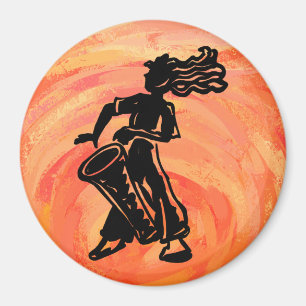 Orangen New York Boogie Nights Drum Magnet