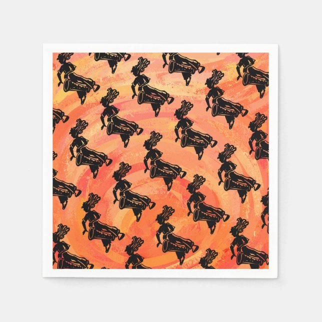 Orangen New York Boogie Nights Drum Pappersservett (Framsidan)