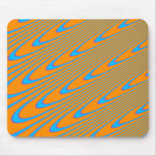 Orangen och blått virvlar runt Mousepad Musmatta