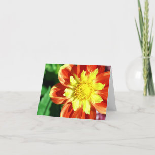 Orangen och gultblomman noterar kortet kort