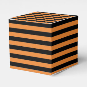 Orangen och svarten görade randig favören boxas presentaskar